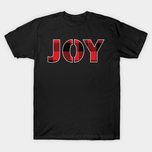 JOY - Buffalo Plaid T-Shirt by CoastalDesignStudios